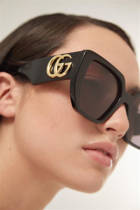 black big gucci glasses|Gucci sunglasses unisex.